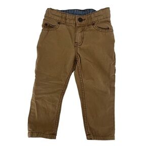 Carter's Tan Carpenter Straight Leg Adjustable Waistband Pants Size 2T Boys